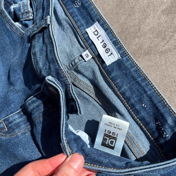 DL1961 Margaux Instasculpt Cracked Ankle Skinny Jeans Size 26 - Picture 1 of 8